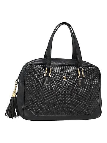 Bally Vintage Handbag Quilted Leather Black Leather Handbag (view 1)