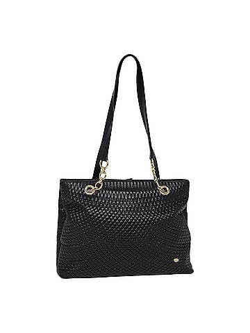 Bally Vintage Tote Bag Quilted Leather Black Leather Tote Bag Bag (view 1)