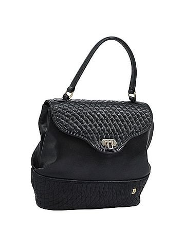Bally Vintage Handbag Quilted Leather Black Leather Handbag (view 1)