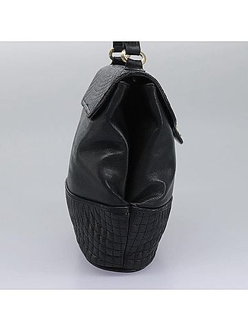 Bally Vintage Handbag Quilted Leather Black Leather Handbag (view 2)
