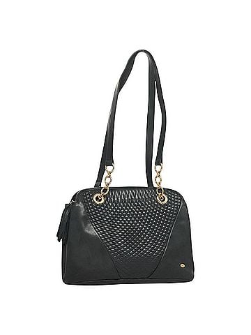 Bally Vintage Shoulder Bag Quilted Leather Black Leather Handbag (view 1)