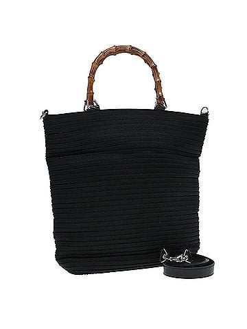 Gucci Vintage Bamboo Handle Bag Nylon Black Nylon Tote Bag Bag (view 1)