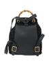 Gucci 100% Suede Solid Black Bamboo Backpack Daim Black Suede Backpack Bag One size - photo 3