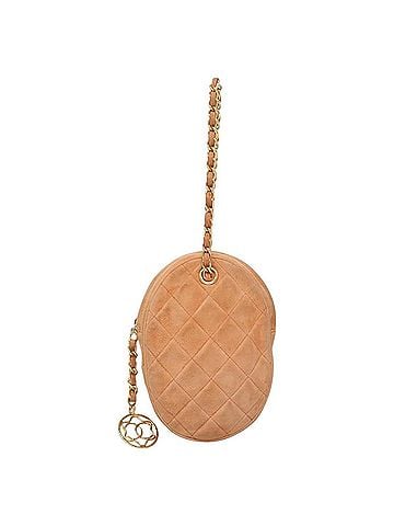 Chanel Vintage Clutch Suede Orange Suede Clutche & Pouche Bag (view 1)