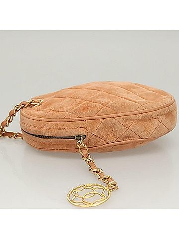 Chanel Vintage Clutch Suede Orange Suede Clutche & Pouche Bag (view 2)