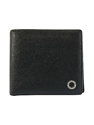Bvlgari BVLGARI Bulgari Black Leather Folding Wallet 30396 Compact for Men (view 1)