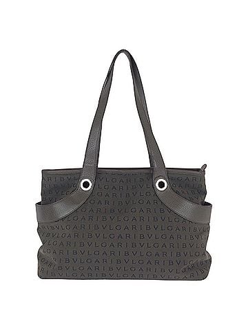 Bvlgari BVLGARI Logomania Lolita Dark Brown Canvas Leather Shoulder Bag Tote for Women (view 1)