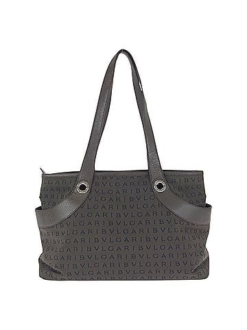 Bvlgari BVLGARI Logomania Lolita Dark Brown Canvas Leather Shoulder Bag Tote for Women (view 2)