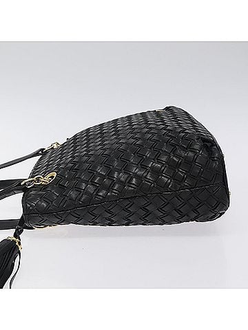 Bally Vintage Shoulder Bag Quilted Leather Black Leather Shoulder Bag Bag (view 2)