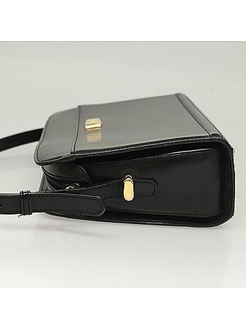 Bally Vintage Shoulder Bag Leather Black Leather Shoulder Bag Bag (view 2)