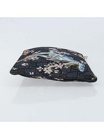 Dior Diorama Clutch Satin Navy Canvas Clutche & Pouche Bag (view 2)