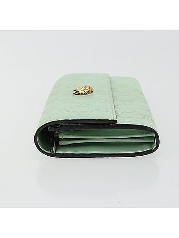 Gucci ssima Wallet Motif Gg Green Leather Wallets Accessory (view 2)