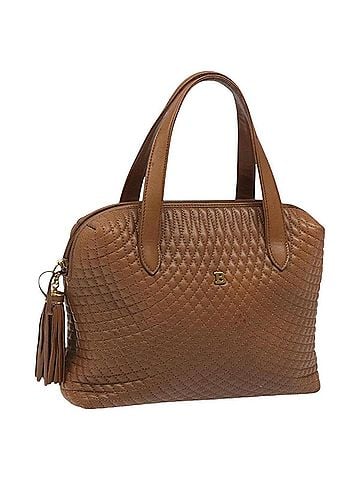 Bally Vintage Handbag Quilted Leather Brown Leather Handbag (view 1)