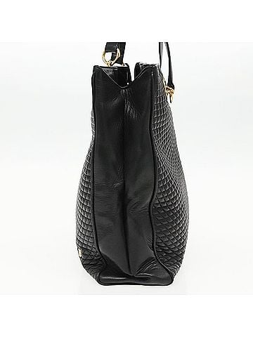 Bally Vintage Tote Bag Quilted Leather Black Leather Shoulder Bag Bag (view 2)
