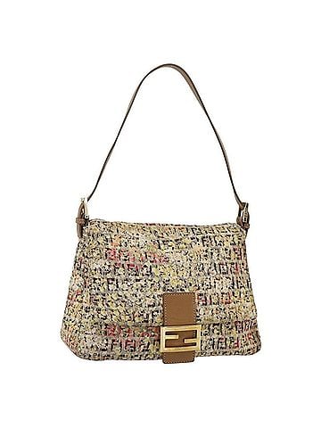 Fendi Mamma Baguette Zucca Canvas Beige Canvas Shoulder Bag Bag (view 1)