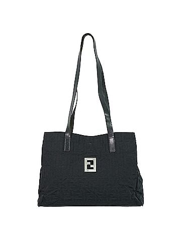 Fendi Zucca Tote Bag Canvas Black Canvas Tote Bag Bag (view 1)