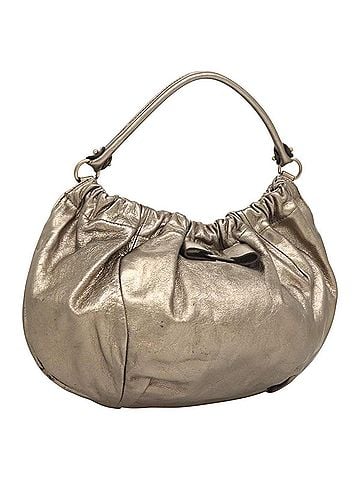 Salvatore Ferragamo Vala Shoulder Bag Leather Gold Leather Shoulder Bag Bag (view 1)