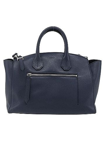Bally Vintage Handbag Leather Navy Leather Handbag (view 1)