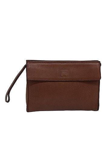 Burberry Vintage Pouch Leather Brown Leather Clutche & Pouche Bag (view 1)