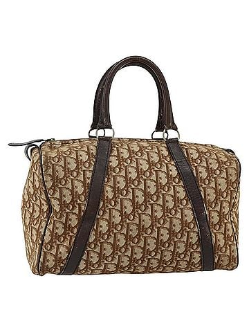 Dior Vintage Trotter Handbag Canvas Brown Canvas Handbag (view 1)