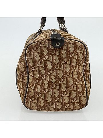 Dior Vintage Trotter Handbag Canvas Brown Canvas Handbag (view 2)