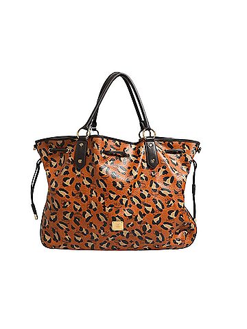 MCM Visetos Leopard Aren Medium Shopper Women's Tote (view 1)