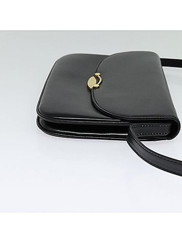 Bally Vintage Shoulder Bag Leather Black Leather Shoulder Bag Bag (view 2)