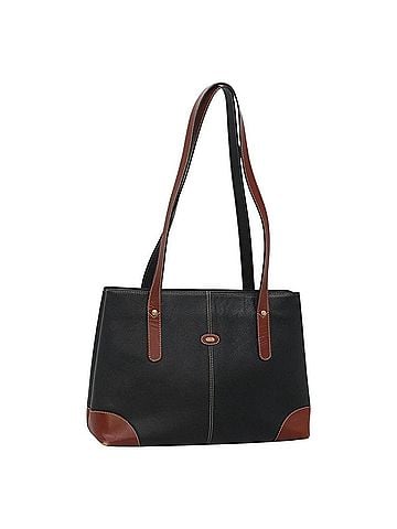 Bally Vintage Shoulder Bag Leather Black Leather Handbag (view 1)
