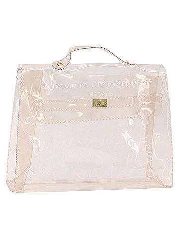 Hermès Kelly Souvenir Bag Vinyl Clear Plastic Handbag (view 1)