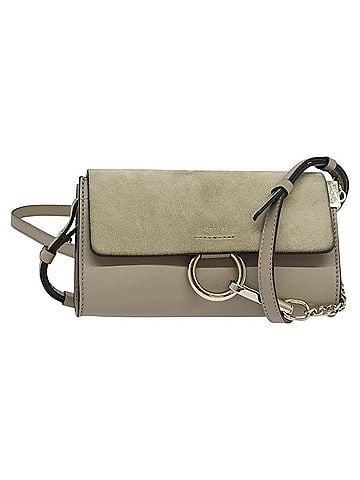 Chloé Faye Shoulder Bag Leather And Suede Beige Leather Shoulder Bag Bag (view 1)