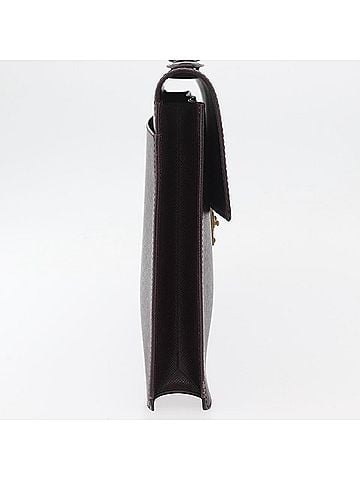 Louis Vuitton Serviette Kourad Briefcase Taiga Leather Burgundy Leather Briefcase Bag (view 2)
