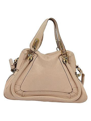 Chloé Paraty Handbag Quilted Leather Beige Leather Handbag (view 1)