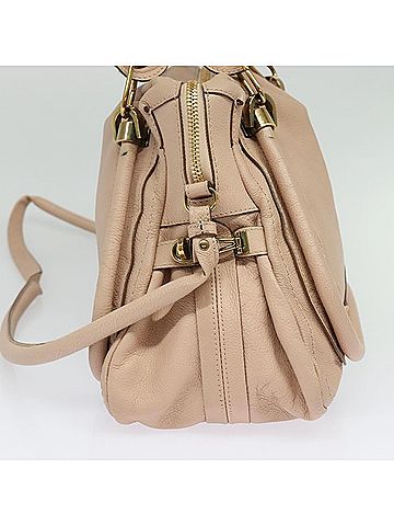 Chloé Paraty Handbag Quilted Leather Beige Leather Handbag (view 2)