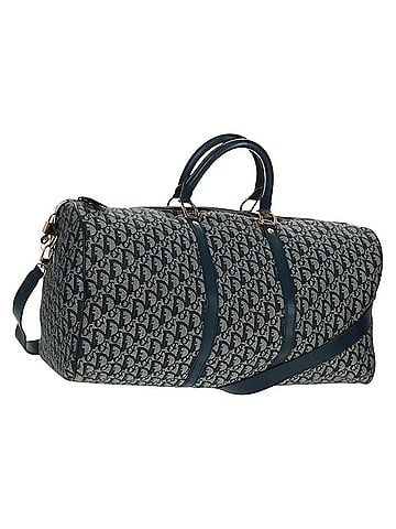 Dior Vintage Trotter Boston Bag Diorissimo Canvas Navy Canvas Handbag (view 1)