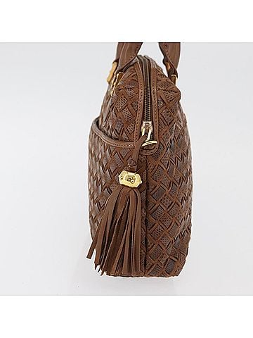 Bally Vintage Handbag Leather Brown Leather Handbag (view 2)