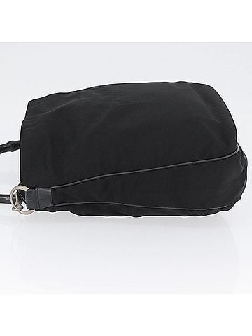 Gucci Vintage Bamboo Handle Bag Nylon Black Nylon Handbag (view 2)