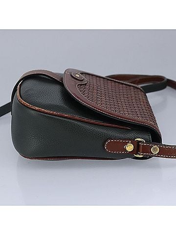 Bally Vintage Shoulder Bag Leather Green Leather Shoulder Bag Bag (view 2)