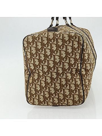 Dior Vintage Trotter Handbag Canvas Brown Canvas Handbag (view 2)
