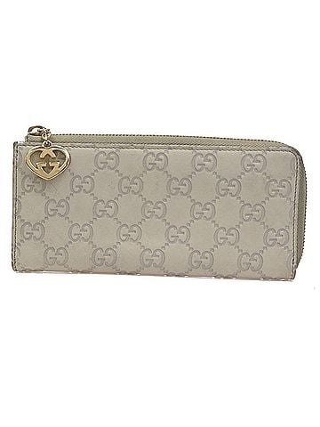Gucci Interlocking G Zip Around Wallet (Outlet) Leather Beige Leather Wallets Accessory (view 1)