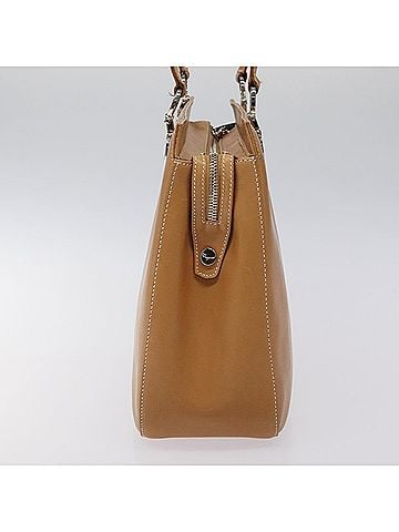 Salvatore Ferragamo Gancini Shoulder Bag Suede Brown Leather Shoulder Bag Bag (view 2)