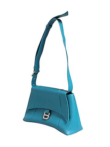 Balenciaga Calfskin S Downtown Blue Shoulder Women's Bag (view 2)
