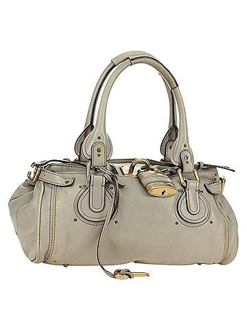 Chloé Paddington Lock Handbag Leather Beige Leather Handbag (view 1)
