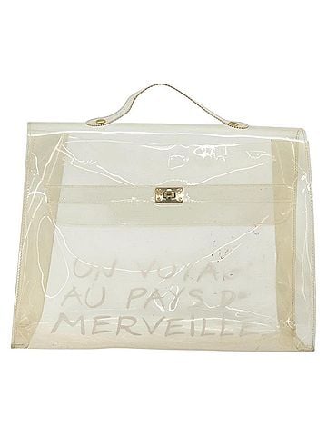 Hermès Kelly Souvenir Bag Vinyl Clear Plastic Handbag (view 1)