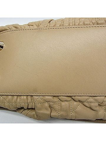 Dior Lady Cannage Matelassé Beige Leather Handbag (view 2)