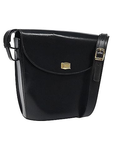 Bally Vintage Shoulder Bag Leather Black Leather Shoulder Bag Bag (view 1)