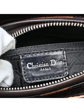 Dior Vintage Lady Dior Bag Patent Brown Patent_Leather Handbag (view 2)
