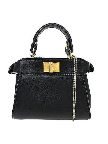 Fendi Peekaboo Bag Leather Black Leather Handbag (view 1)