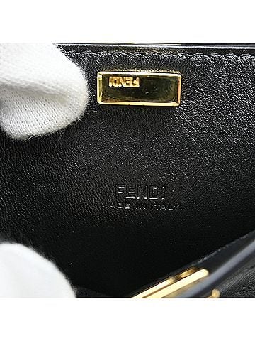 Fendi Peekaboo Bag Leather Black Leather Handbag (view 2)