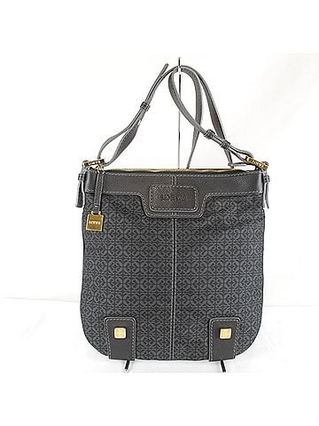 Loewe LOEWE shoulder bag, canvas/leather, black, unisex. (view 1)