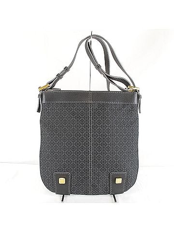 Loewe LOEWE shoulder bag, canvas/leather, black, unisex. (view 2)